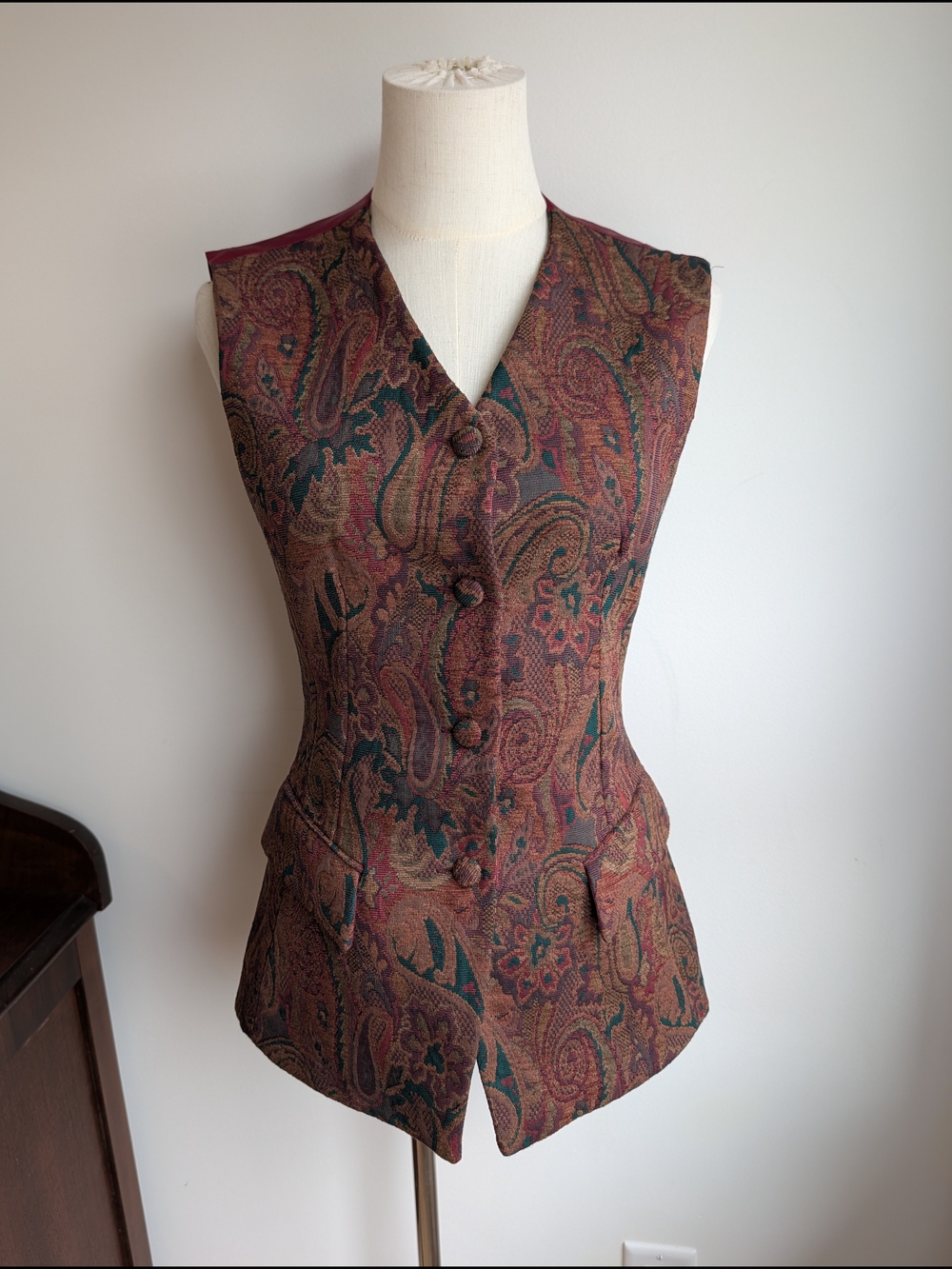 Vintage Laura Ashley Tapestry Longline Vest
